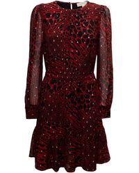 MICHAEL Michael Kors - Animalier Dress With Metallic Polka Dots Details M - Lyst
