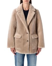 Urbancode - Reversible Faux Fur Coat With Suede Interior - Lyst