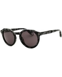 Philipp Plein - Sunglasses Round Full Rim, Tortoise Frame And Smoke Lens Spp002M721Y - Lyst
