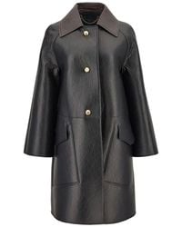 Ferragamo - Leather-Coat - Lyst