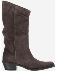 KHAITE - Boots Clive Suede Upper: Leather; Sole: Leather - Lyst