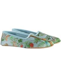 Gucci - Satin Voyage Tian Slippers Shoes Loafers & Sandals - Lyst