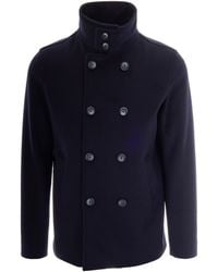 Herno - High Neck Double-Breasted Coat - Lyst