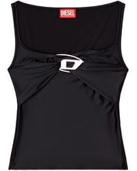 DIESEL - T-Amai Nylon Logo Top - Lyst