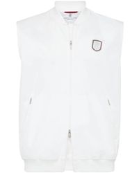 Brunello Cucinelli - Tennis Badge Stripe Sweatshirt - Lyst