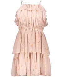 Celine - Ruffled Mini Dress - Lyst