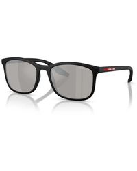 Prada - Sunglasses Square Full Rim, Matte Frame And Light Mirror Lens Psa08S1Bo2B0 - Lyst