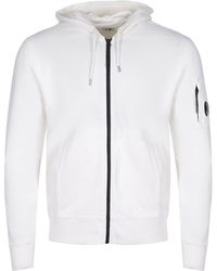 C.P. Company - Light Fleece Zip Hooded Lens Sweatshirt Cotton - Lyst