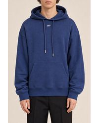 Off-White c/o Virgil Abloh - Dark Cotton Hoodie - Lyst