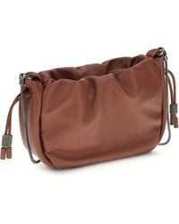 Brunello Cucinelli - Shoulder Bag Mellow Mini Calf Leather - Lyst