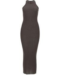 Rick Owens - Silk Blend Midi Dress Viscose - Lyst