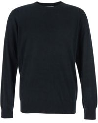 Kangra - Crewneck Sweater With Ribbed Trims - Lyst