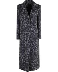 FEDERICA TOSI - Cappotto Lungo Lana Maculata - Lyst