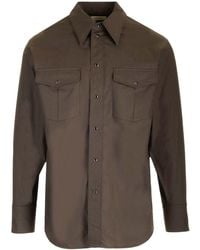 Lemaire - Long-sleeved Button-up Shirt - Lyst