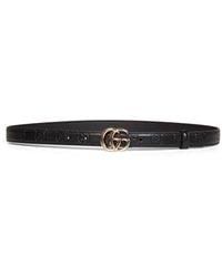 Gucci - Gg Marmont Slim Belt - Lyst