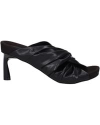Stella McCartney - Black Leather Sandal - Lyst