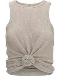 Magda Butrym - Crêpe Top With Knot - Lyst