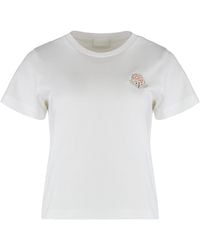 Moncler - T-Shirt Crew Neck Cotton T-Shirts & Jerseys - Lyst