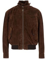 McQueen - Jacket With Belted Collar And Chain With T-Back Detail - Lyst