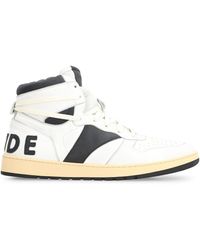 Rhude - Rhecess Leather High-Top Sneakers - Lyst