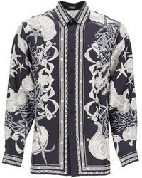 Versace - Barocco Sea Silk Shirt - Lyst