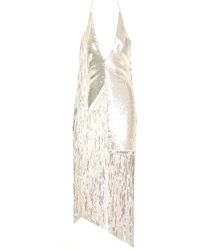 ROTATE BIRGER CHRISTENSEN - Sequin Embellished Fringed Midi Dress - Lyst