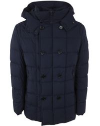 Fay - Doubled Breasted Padded Jacket With Hood - Lyst