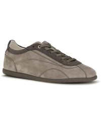 Brunello Cucinelli - Nubuck And Suede Sneakers With Slim Sole - Lyst