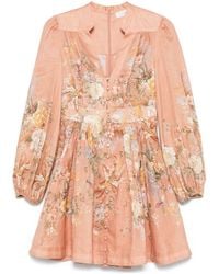 Zimmermann - Tallow Plunge Mini Dress - Lyst