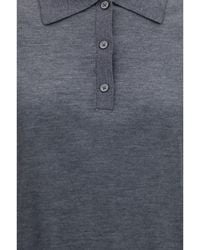 Loulou de Saison - Miles Long-Sleeve Fine-Knit Polo Kashmir/Capra Hircus T-Shirts - Lyst