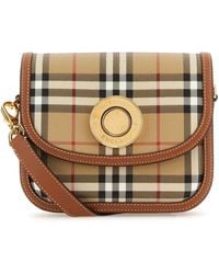 Burberry - Printed Canvas Small Elizabeth Shoulder Bag - Lyst