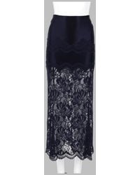 Rabanne - Midi Skirt Lace And Jersey, Polyamide Elastane - Lyst