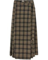 Brunello Cucinelli - Tartan Skirt - Lyst