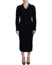 Dolce & Gabbana - Elegant Wool Blend Sweater Dress - Lyst