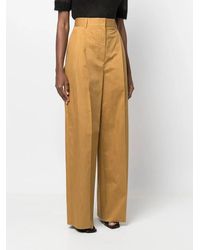 Ferragamo - High-Waisted Wide Leg Trousers - Lyst
