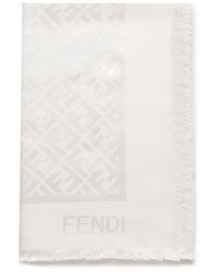 Fendi - Ff Diagonal Silk Shawl - Lyst