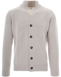 Eleventy - Button-Front Wool Cardigan Sweater - Lyst