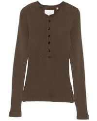 Citizens of Humanity - Drea Waffle-Knit Henley Top - Lyst