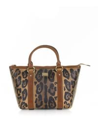 Dolce & Gabbana - Small Leopard-printed Branded Plate Shopper Bag - Lyst