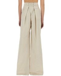 Maison Margiela - Pants With Pleats Cotton Polyamide Trousers - Lyst