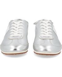 Marine Serre - Metallic Leather Sneakers With Crescent Accent - Lyst