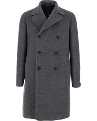Tagliatore - 'Arden' Double-Breasted Coat With Notched Revers - Lyst