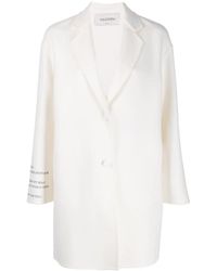 Valentino - Poem Detail Single Breasted Coat Clothing - Lyst