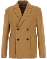 Dries Van Noten - Camel Wool Blend Barleys Blazer - Lyst