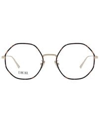 Dior - Eyeglasses Round Full Rim, -Havana Frame And Clear Demo Lenses Lens Gemor2Ua000 Sunglasses - Lyst