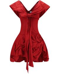 Magda Butrym - Draped Shawl-Collar Midi Dress - Lyst