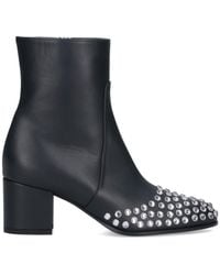 Alaïa - Low Ankle Boots With Rhinestones - Lyst