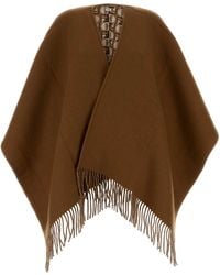 Fendi - Biscuit Wool Blend Reversible Cape - Lyst