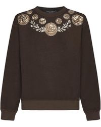 Dolce & Gabbana - Coin Print Cotton Sweatshirt - Lyst