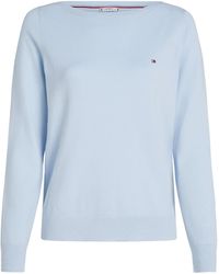 Tommy Hilfiger - Light Crew-Neck Sweater With Mini Logo - Lyst